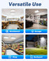 100W 14000LM 6000K 6FT IP66 LED Shop Light, Plug in Garage Light with Power Cord, Waterproof Work Bench Shop Lights
