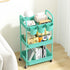MOYIPIN 3-Tier 3 Plastic Rolling Utility Cart with Handle,Utility Storage Cart for Office, Living Room, Kitchen,Movable