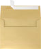 LUXPaper A4 Invitation Envelopes, 4 1/4" x 6 1/4", Blonde Metallic, 80lb. Text, 50 Qty, Peel & Press