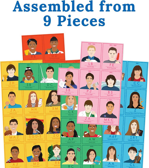 Carson Dellosa Courageous Kids Bulletin Board Set - Periodic Table Featuring 62 Inspiring Kids for Classroom Decor