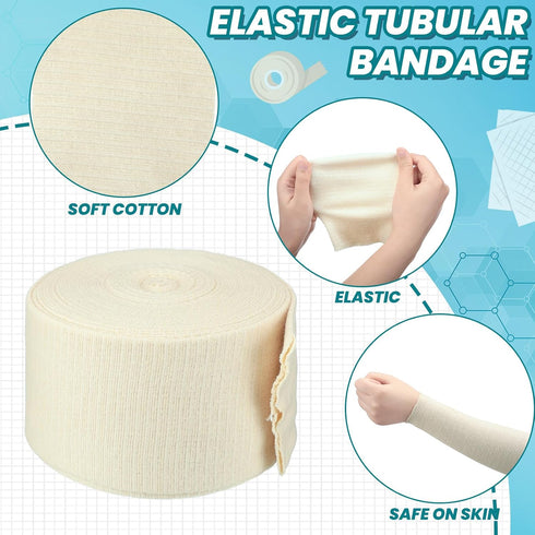 Absorbent(3 Inch 11 Tondiamo Cotton Tubular Stockinette Gauze Roll Tubular Arm Stocking Elastic Leg Stockinette Tubing