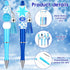 Jutom 12 Pcs Snowflake Christmas Beadable Pens Kits, Include 50 Pcs Colorful Beads, Assorted DIY Making Pens Set