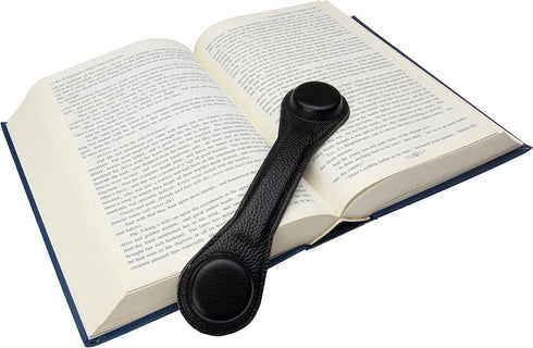 Superior Essentials Leather Bookmark Book Holder, Black Leather Paper Weights for Hands-Free Reading