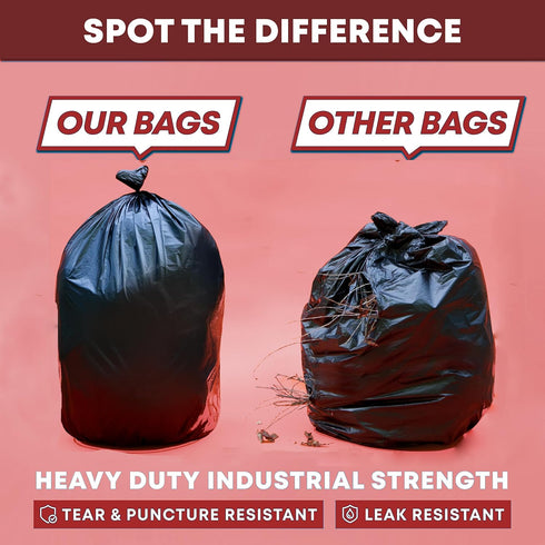 Mini n Mod 55-60 50 Count Commercial 50 55 60 Gallon Trash Bags Heavy Duty | | Large Black Garbage Bags for Outdoor