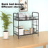 CRXCRY 2 Desktop Shelf Organizer, Tier k Organizer Storage Rack and Frees Up The Space of The Desk, Small Metal