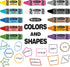 Eureka Crayola Colors and Shapes Classroom Bulletin Board Set, 28 Pieces for Teachers