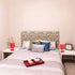 LT2005-RED-2PK 2 Pack Set, Simple Designs Stonies Small Stone Look Table Desk Bedside Lamp Red