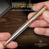 Scriveiner Silver Chrome Ballpoint Pen - Stunning Luxury Pen with 24K Gold Finish, Schmidt Black Refill, Best Gift Set