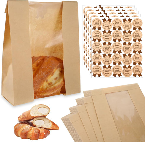 Ckhoid 100 PCS Bread Bags for Homemade Breads, 14" x 8.3" x 3.5"