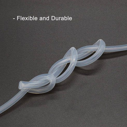 Silicone Tubing, 8mm ID x 12mm OD, 3.3ft Length, Flexible Rubber Tube for Pump Transfer