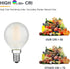 E12 Bulbs- 2700K Dimmable 25W G16.5/G50 Bulb- 2W 4 Pack Frosted LED Chandelier Light Candelabra Base Soft Warm White