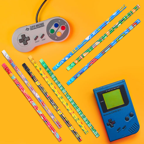 Kolewo4ever 100 Pieces Video Game Themed Pencils - Assortment Cylinder Wood Pencils for Party Favors and Supplies