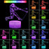 3D Baseball Man Night Light for Kids for Teens Boys Girls Birthday Christmas Gift,with Smart Touch and Remote