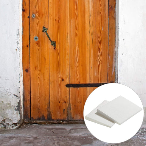Zonon 8 Pieces Self-Adhesive Door Corner Seals - Weather Stripping Draft Stopper Foam for Noise Isolation (White)