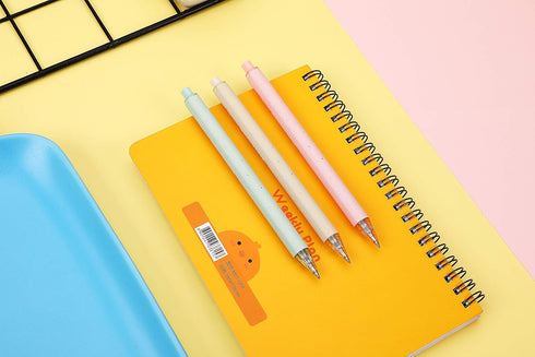 Gel Pens for Note Taking, 12PCS RIANCY Black Ink Fine Point Pen, Quick Dry Ink 0.5mm