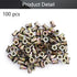 MroMax 100Pcs M6 Carbon Steel Rivet Nuts Flat Head Threaded Insert Nutsert Zinc Plated Finish for Automotive