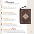 Christian Art Gifts Journal w/Scripture Man of God 1 Timothy 6:11 Bible Verse Names of God Brown 192 Ruled Pages, Large Hardcover Notebook, Wire Bound