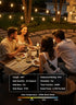 55FT 25+2 ST38 Bulbs, 3 Dimmable 2700K Minetom Outdoor String Lights with Remote, Shatterproof LED Waterproof Patio