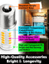 BA15S 1156 1141 1003 S8 SC LED Bulbs, 5W Low Voltage Bayonet Single Contact, 12-24V Warm White for RV and Marine (Pack