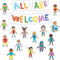 Carson Dellosa All are Welcome Diversity Classroom Bulletin Board Set - Colorful 3-Piece Welcome Banner with 36