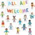 Carson Dellosa All are Welcome Diversity Classroom Bulletin Board Set - Colorful 3-Piece Welcome Banner with 36
