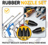3 Pcs Rubber Air Tool Tips, Blow Gun Rubber Nozzle for Air Tool Parts & Accessories