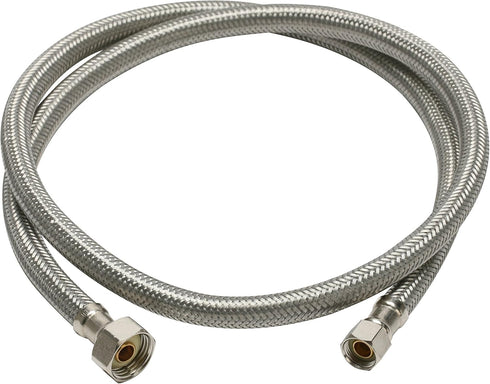 Fluidmaster B1F48 Faucet Connector, Braided Stainless Steel - 3/8 Female Compression Thread x 1/2 F.I.P. Thread, 4 Ft. (48-Inch) Length by Fluidmaster