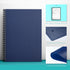 Binditek 100 Pack 12 Mil Sand-Textured Polycover, Midweight Binding Covers, 8-1/2" x 11", Navy for Office Supplies