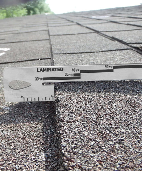 2 Pcs 4/09 Shingle Gauge Measuring Tool for Roof Pitch with Carabiner, Analyze Roof Tile Thickness