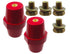 LBY 2pcs SM-76 Polyester Busbar Insulator with Screw (M10), High-Strength Supporter, Resin (Red)