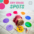 SCRIBBLEDO 8 Pack Dry Erase Dots, 11 inch Colorful Circles for Tables, Whiteboard Wall Removable Vinyl for School