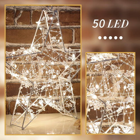 YiShine Table Lamp, Battery Operated Timer Star Shaped Light for Home Decor, Birthday Gift, Living Room Bright Light