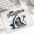 FGFK 9.5x7.9 Inch Funny Shark Skeleton Mouse Pad, Stay Positive Inspirational Mouse Pads for Work Wireless Mouse