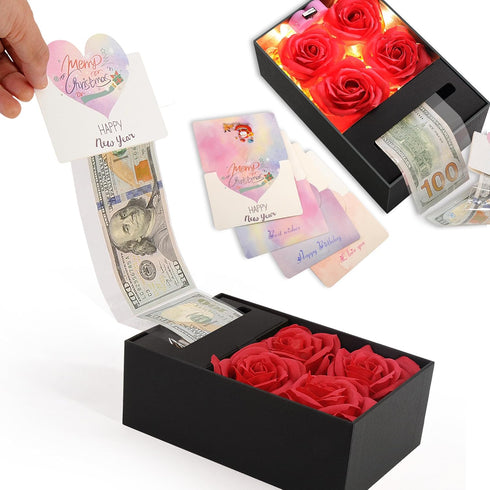 YINGHECX Money Box for Cash Gift Pull, Money Gift Boxes for Cash on