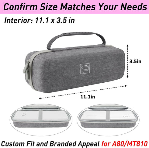 A80/Gutherren A81/Minzhi A80,Shockproof Klawdsky Hard Portable Printer Case Compatible with Aixiqee Wireless Printer