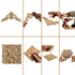Nsrisml 5Pcs (12x12cm/4.72"x4.72") Wood Carved AppliquesOnlays Unpainted Wooden Corner Carving Decals for Mirrors