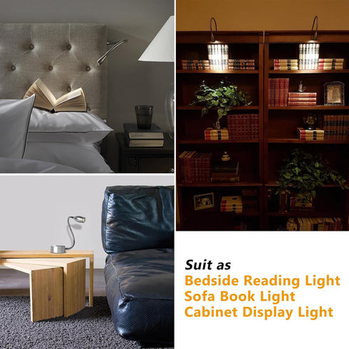 ALLDIO (3W, Plug in Wall Sconce, Wall Mount Book Lights for Reading in Bed, Minimalist LED Bedside Reading Lamp