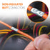 Wirefy 200 PCS Non Insulated Butt Connectors Kit - Uninsulated Crimp Wire Connectors for 24-8 AWG