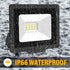 AUXTINGS 10W LED Flood Lights Outdoor Security Lights, 1000LM Warm White Spot Light for Yard, IP66 Waterproof