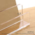 SANRUI 3 Compartments Mail Organizer, Vertical Letter Holder, Acrylic Desk Organizer for Office Supplies
