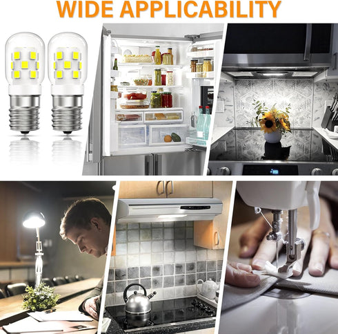 LED Microwave Light Bulbs Under Hood 30W Equivalent,Fit for LG Frigidaire Kenmore Whirlpool GE Over The Range Microwave,Dimmable Daylight White 6000K,125V 3W E17 Base,Repalces 6912W1Z004B,2 Pack by DUMILOO