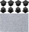 uxcell 8 Pcs Square Plastic Plugs with Furniture Felt Pad, 13mm/0.51" Tubing