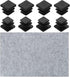 uxcell 8 Pcs Square Plastic Plugs with Furniture Felt Pad, 13mm/0.51" Tubing