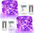 BrizLabs Purple Halloween Lights, 19.47ft 60 LED Battery Halloween Lights, 8 Modes