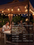 50FT 25 ST35 Bulbs LED Outdoor String Lights, Patio Lights with Shatterproof LED Vintage Edison Connectable LED String