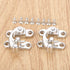 Yetaha 2PCS Antique Box Hasp Latch - Decorative Horn Lock Silver Hook Buckle Clasp Small Hardware for Wooden Jewelry