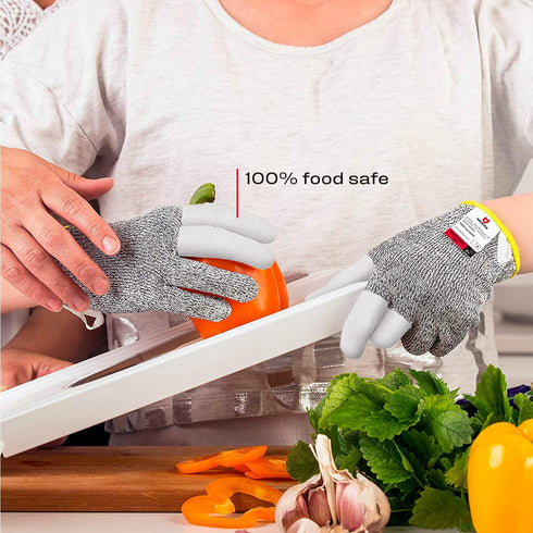 NoCry Kids Cut Resistant Gloves, 100% Food Grade Cooking Gloves with Level 5 Protection