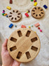 8 Waldorf crayon holder for Stockmar blocks round shape gift for kids desk organization gift for teacher art supplies