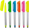Stylus Ballpoint Pen with Highlighter Tips, 3 in 1 Combo Stylus for Touchscreens, Pack of 5