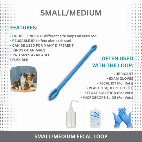 Fecal Loop for Small and Medium Animals, Stool Sample Collection Kit for Quick and Easy Sampling